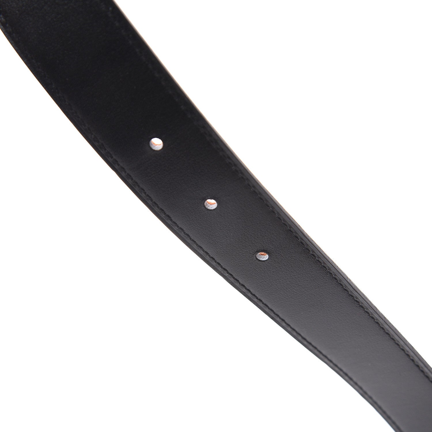 Hermes 135 Togo 32mm Stirrup Belt 80 Black Orange 4 of 5