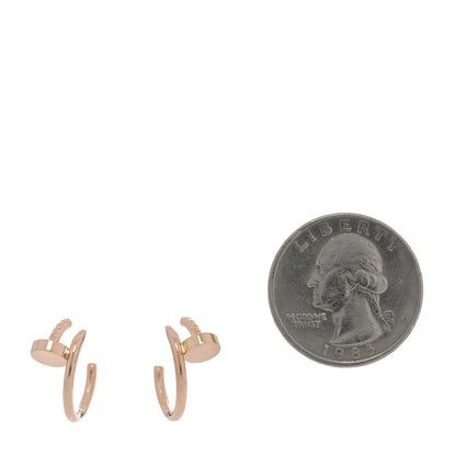 Cartier 18K Pink Gold Juste Un Clou Hoop Earrings 2 of 5