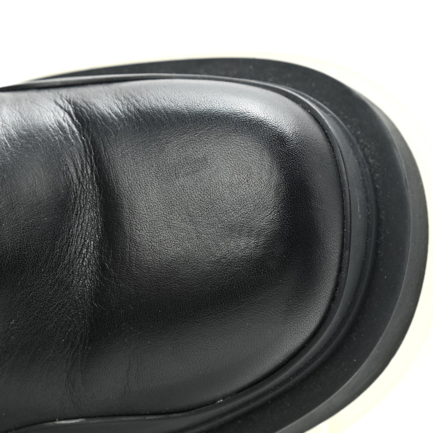 Calfskin The Tire Chelsea Boots 37.5 Black Transparent