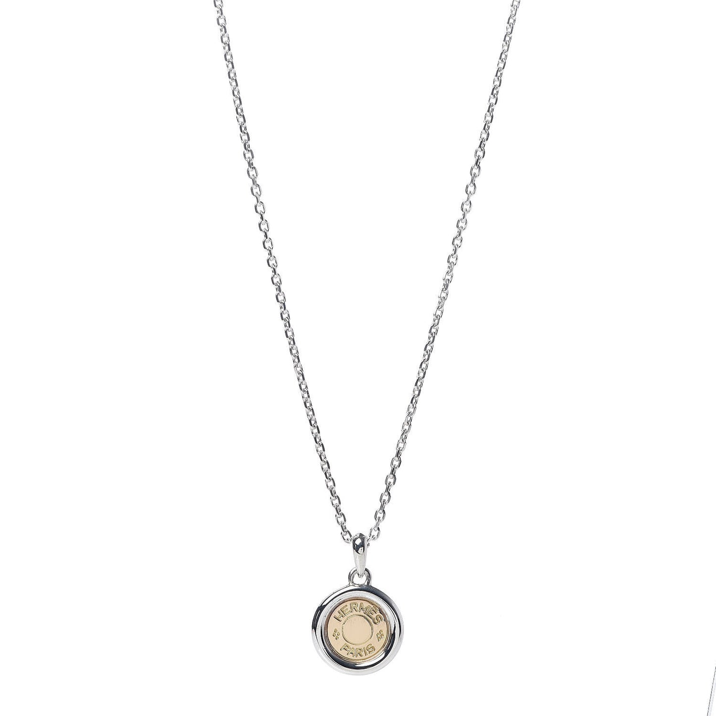 Sterling Silver 18K Yellow Gold Clou De Selle Pendant Necklace