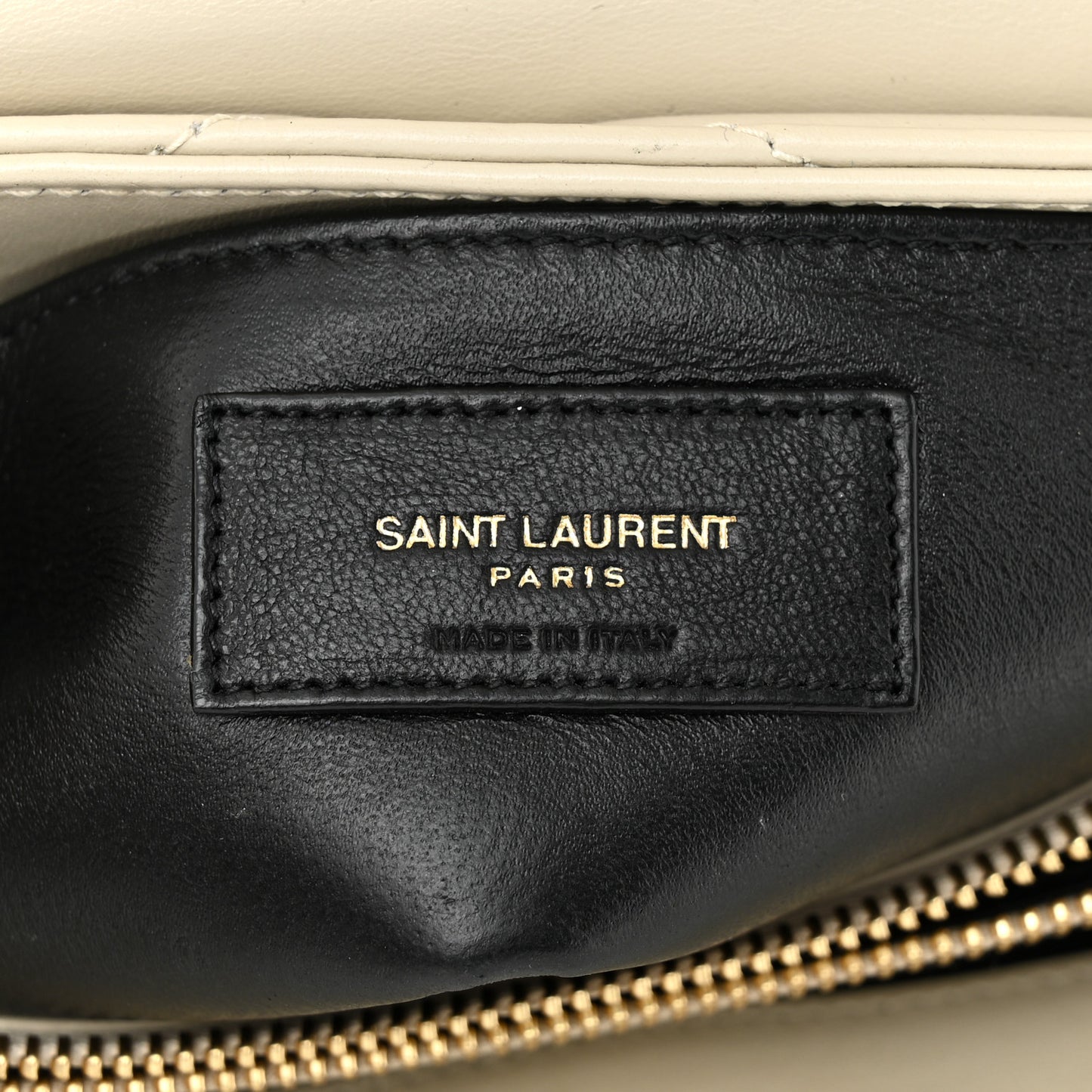 Calfskin Y Quilted Monogram Small Loulou Chain Satchel Crema Soft