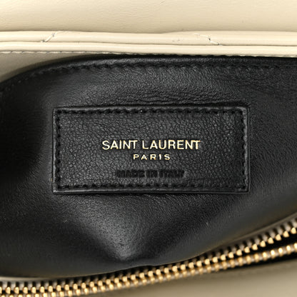 Saint Laurent Calfskin Y Quilted Monogram Small Loulou Chain Satchel Crema Soft 6 of 13