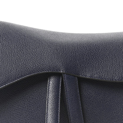 Christian Dior Grained Calfskin Saddle Bag Navy 8 of 10