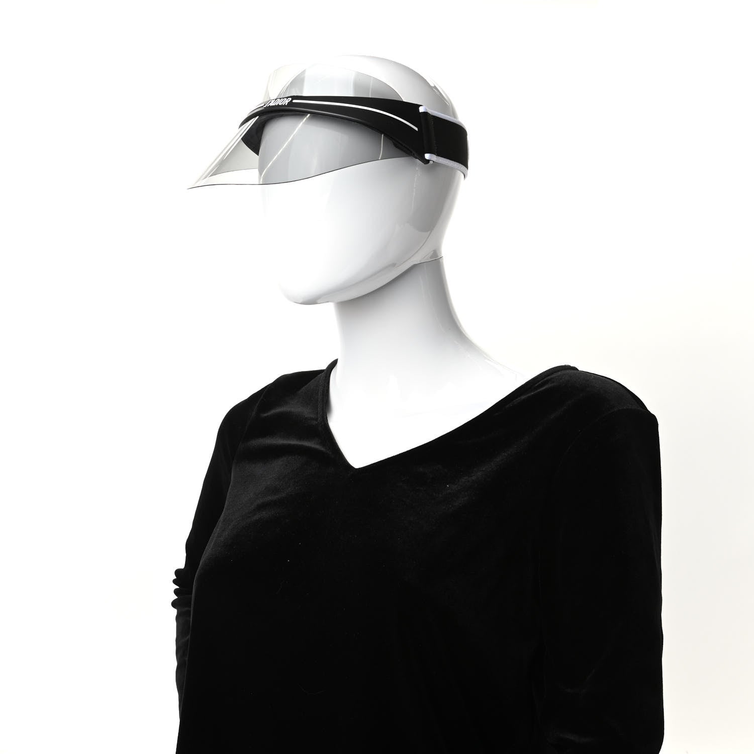 Christian Dior Mirrored DiorClub1 Sun Visor Black 2 of 7