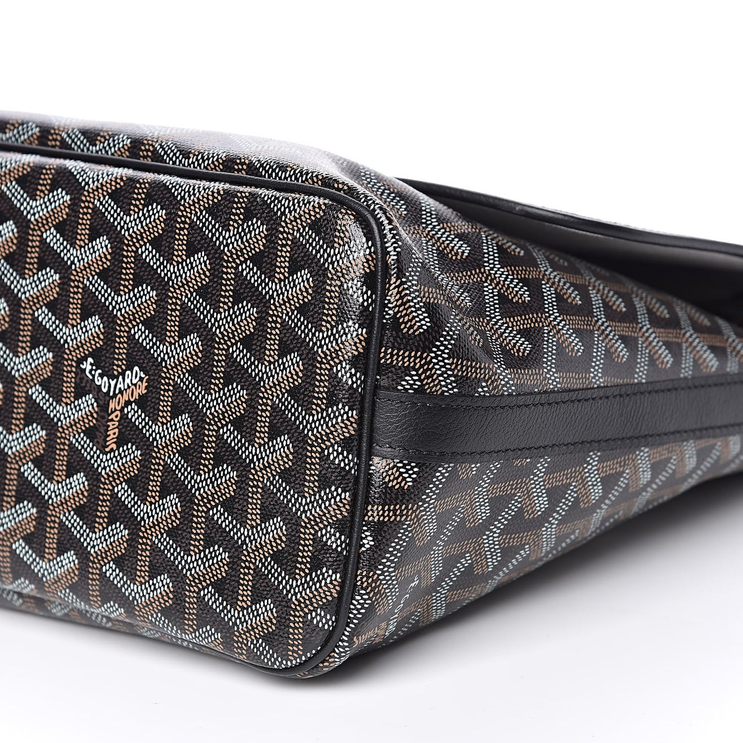 Goyardine Capetien Messenger Bag Black