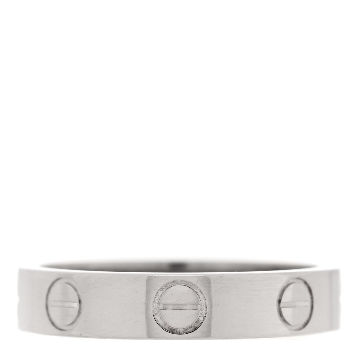 18K White Gold 3.5mm LOVE Wedding Band Ring 48 4.5
