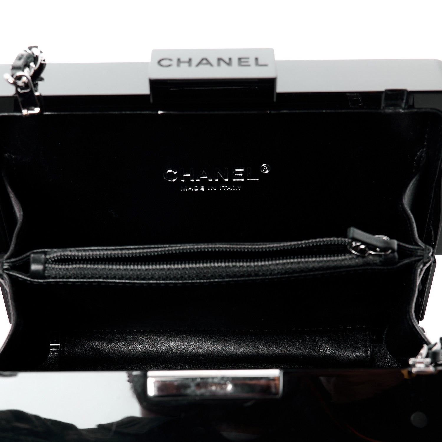 Chanel Plexiglass Barcode Boy Brick Lego Clutch Black 5 of 12