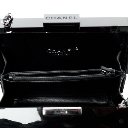 Chanel Plexiglass Barcode Boy Brick Lego Clutch Black 5 of 12