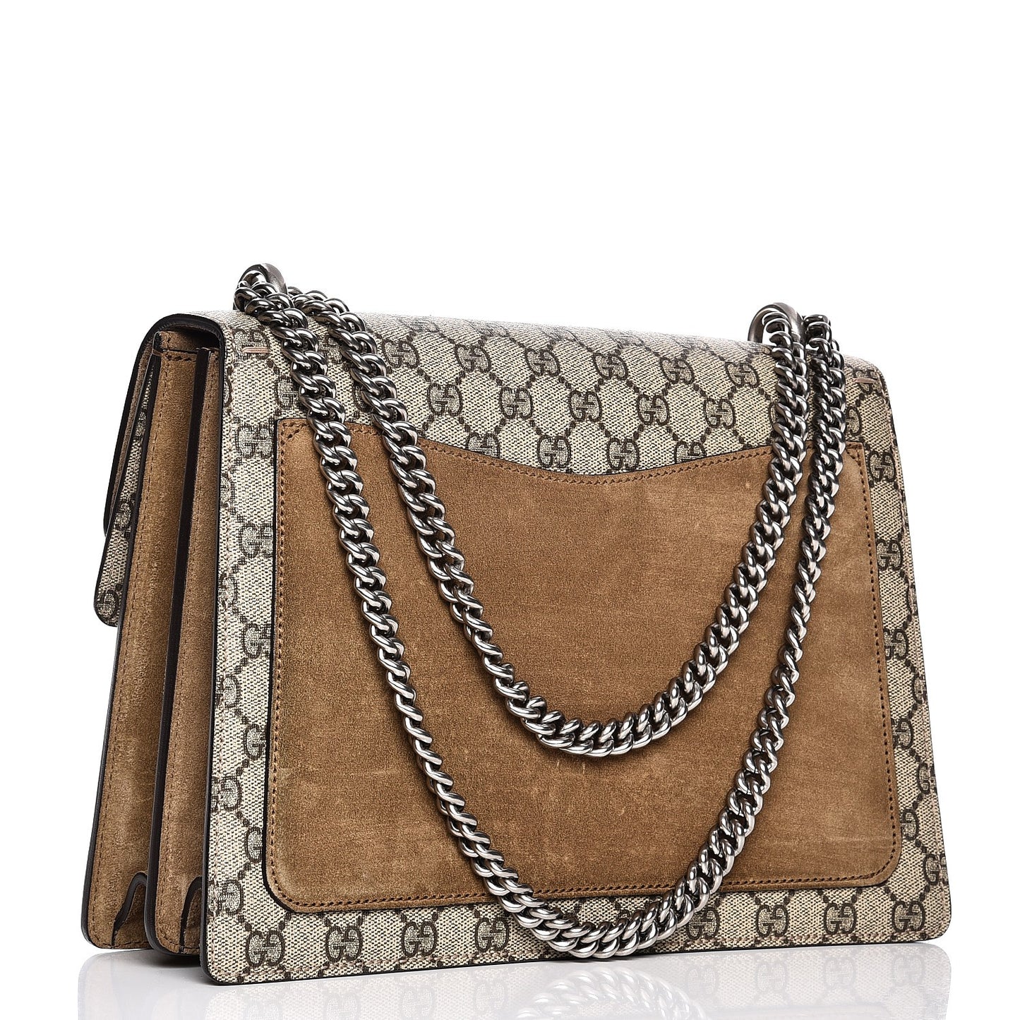 GG Supreme Monogram Medium Dionysus Shoulder Bag Taupe