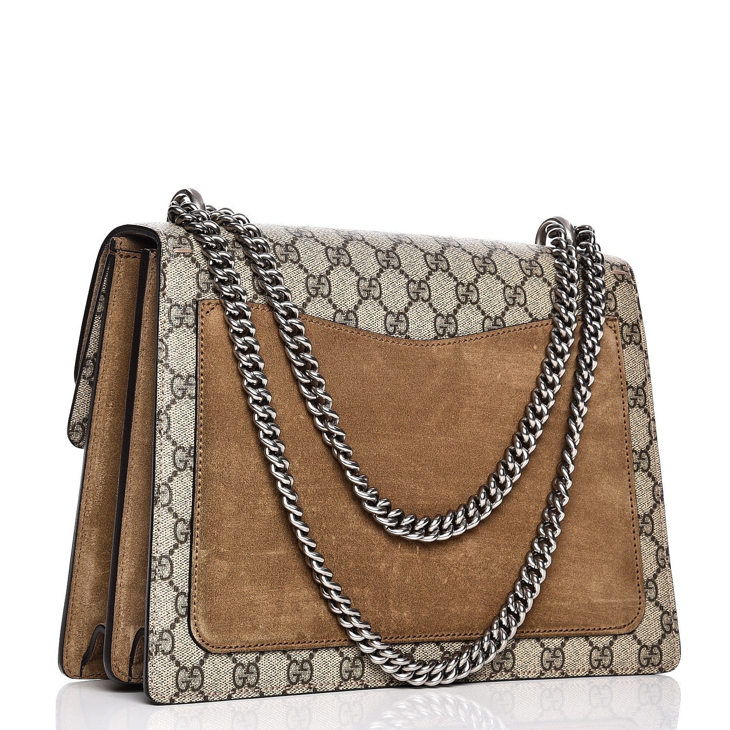 Gucci GG Supreme Monogram Medium Dionysus Shoulder Bag Taupe 3 of 11