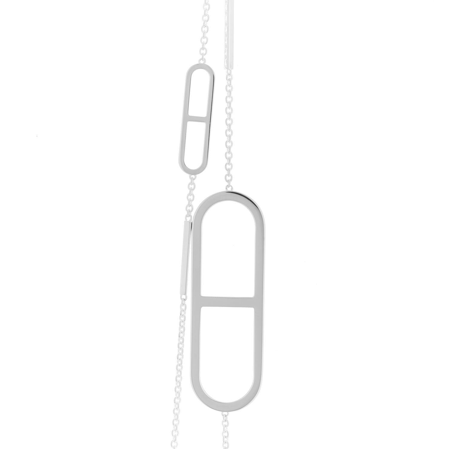 Hermes Sterling Silver Ever Chaine d'Ancre Long Necklace 120 4 of 6