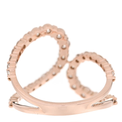 Parker & West by FASHIONPHILE 18K Rose Gold Diamond 1.00ctw Double Loop Ring 52 6 4 of 10