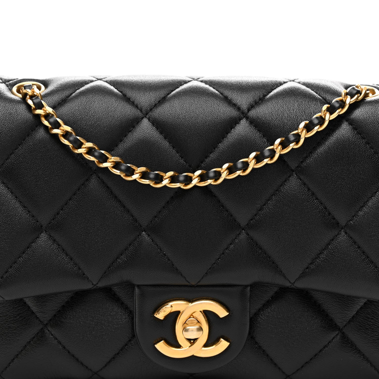 Chanel Lambskin Quilted Mini Flap Black 8 of 10