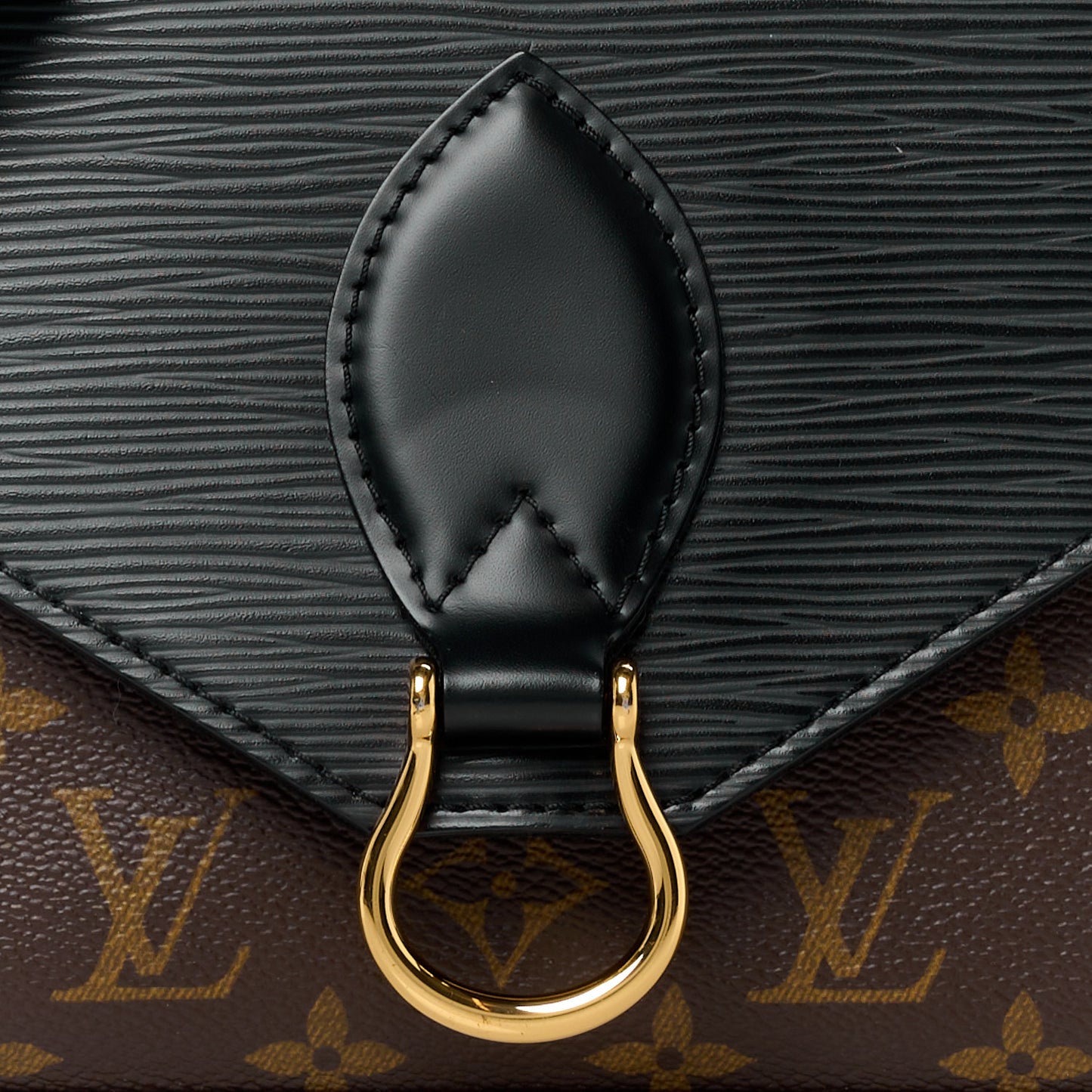LOUIS VUITTON Epi Monogram Saint Michel Black