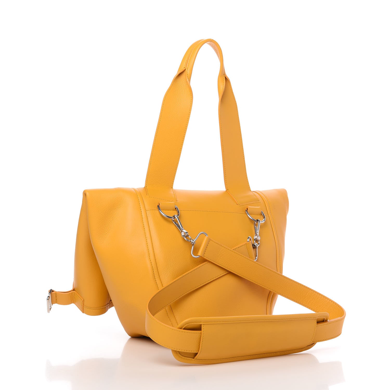 Balenciaga Calfskin Convertible Shoulder Bag Jaune Miel 3 of 9