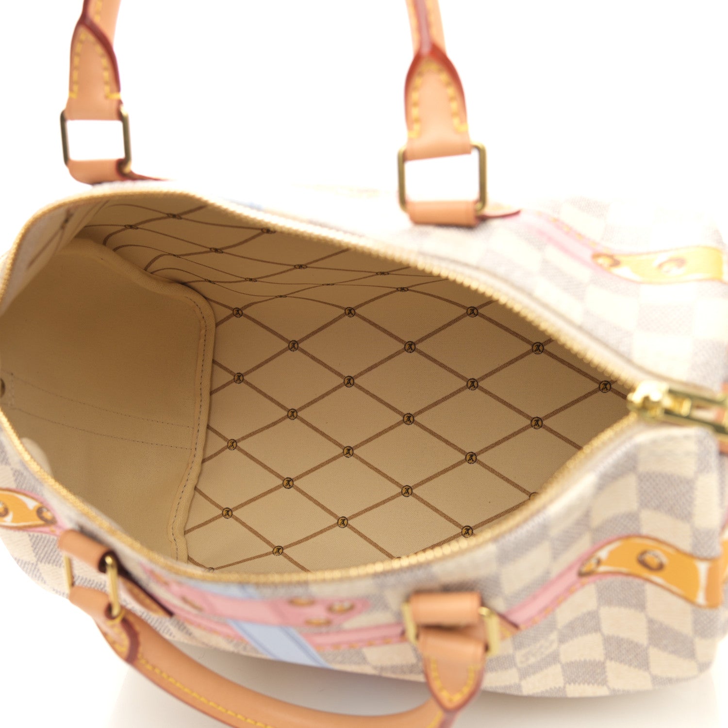 Louis Vuitton Damier Azur Summer Trunks Speedy Bandouliere 30 5 of 10