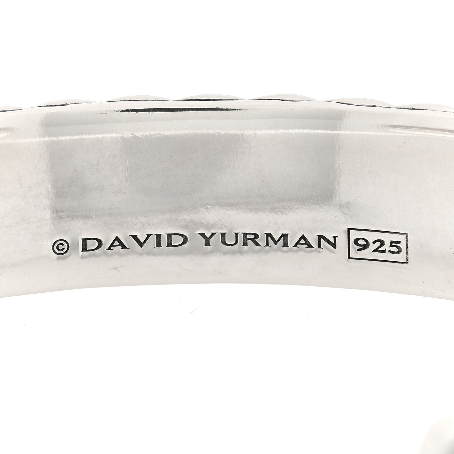 David Yurman Sterling Silver 13mm Sculpted Cable Contour Bracelet 3 of 3
