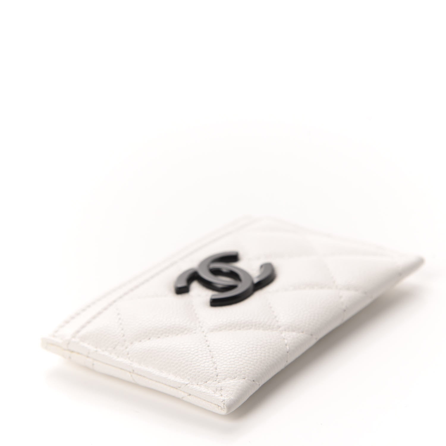 Chanel Caviar Quilted My Everything Card Holder White Black 4 of 9