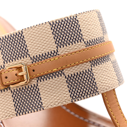 Louis Vuitton Damier Azur Palma Flat Thong Sandals 37 11 of 12