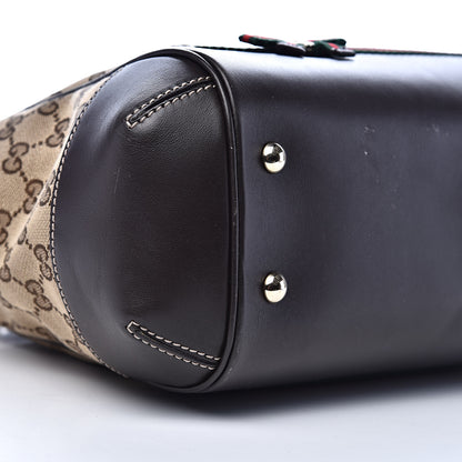 Gucci Monogram Web Mayfair Top Handle Satchel Dark Brown 8 of 12