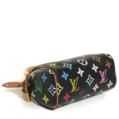 Louis Vuitton Monogram Multicolor Mini Sac HL Speedy Black 4 of 7