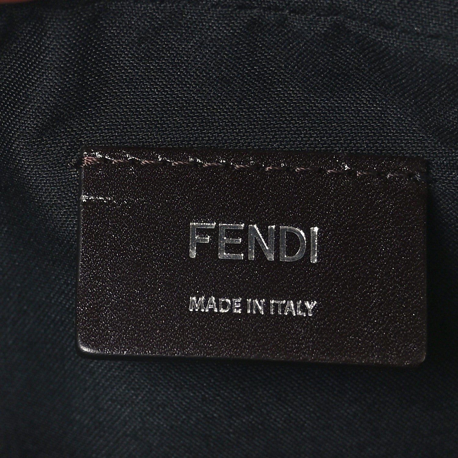 Fendi Shiny Glazed Fabric Vitello Cover FF 1974 Logo Medium Camera Case Tobacco Moro Giallo Ebano 7 of 9