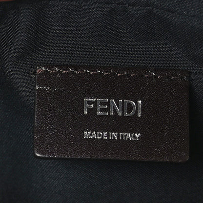 Fendi Shiny Glazed Fabric Vitello Cover FF 1974 Logo Medium Camera Case Tobacco Moro Giallo Ebano 7 of 9