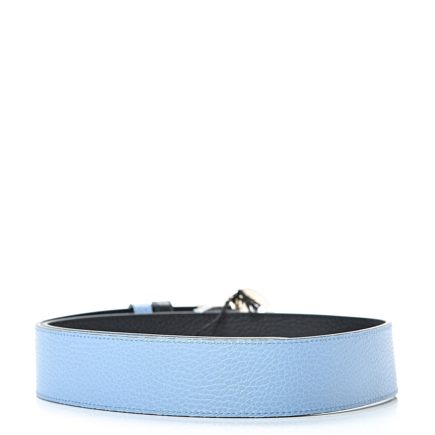 Dollar Calfskin 1973 Reversible Belt 85 34 Black Mineral Blue