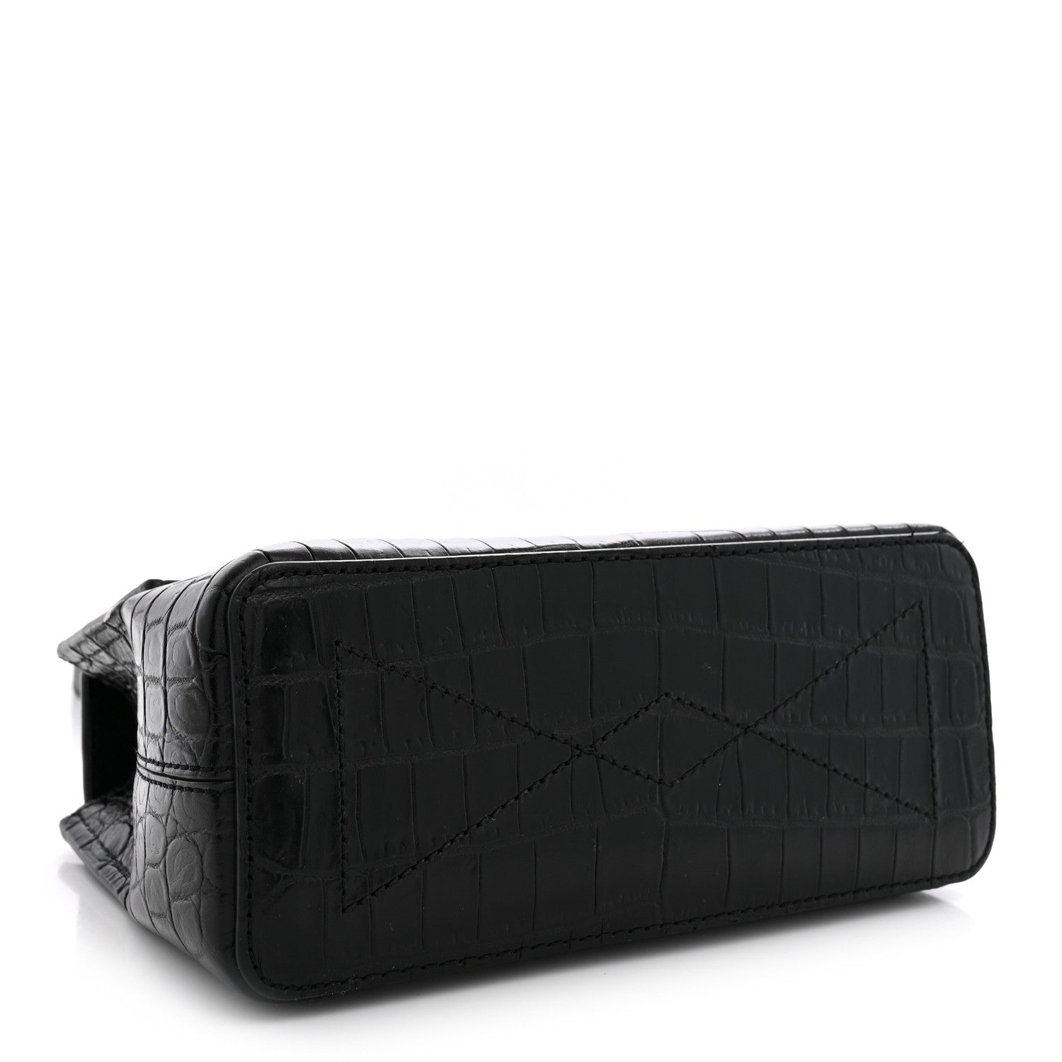Mulberry Calfskin Crocodile Embossed Micro Seaton Black 4 of 9