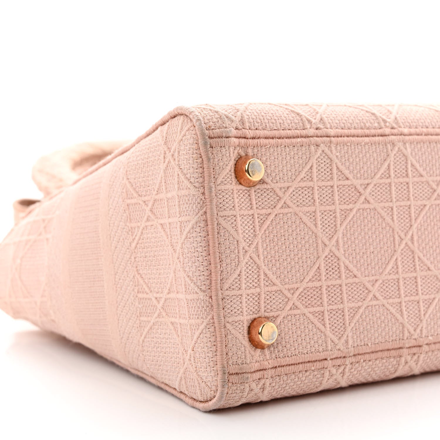 Christian Dior Canvas Embroidered Cannage Medium Lady D-Lite Pink 9 of 20