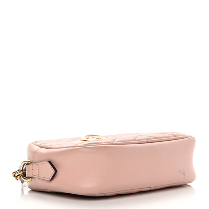 Gucci Calfskin Matelasse Mini GG Marmont Chain Shoulder Bag Perfect Pink 4 of 24