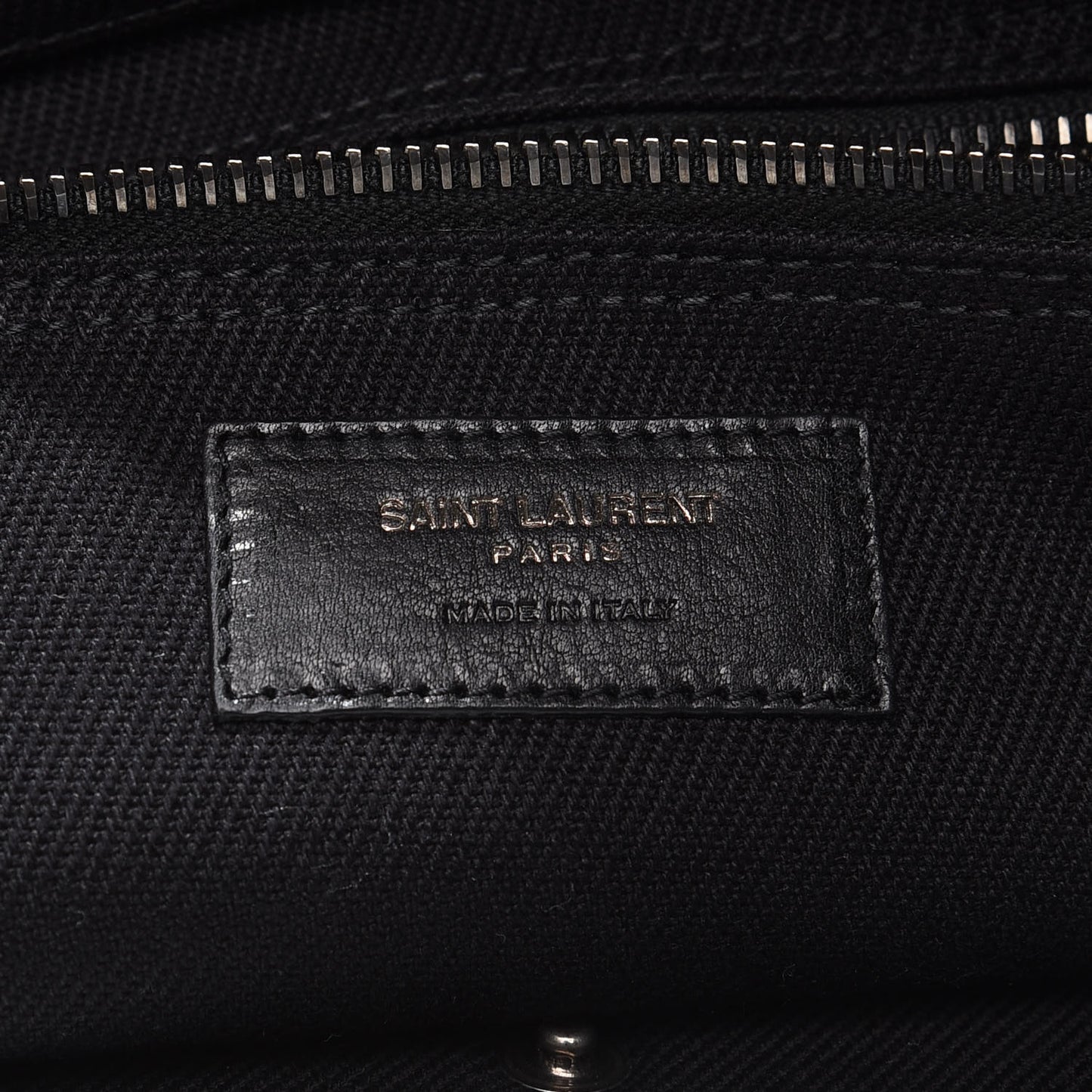 Linen Calfskin Rive Gauche Tote Black