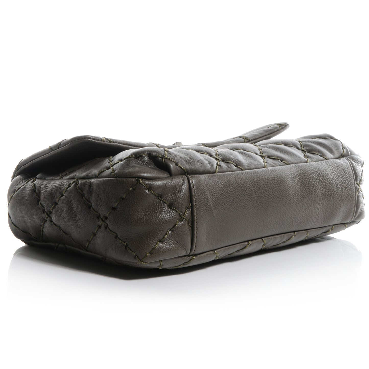 Calfskin Ultimate Stitch Flap Khaki
