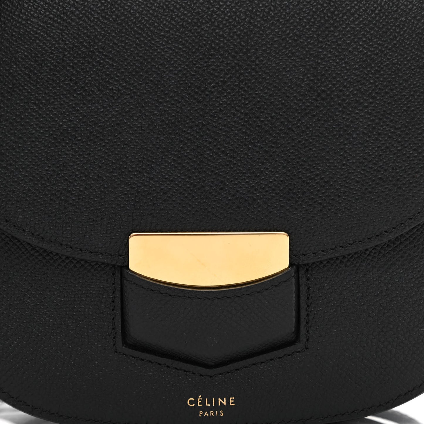 Grained Calfskin Small Trotteur Black