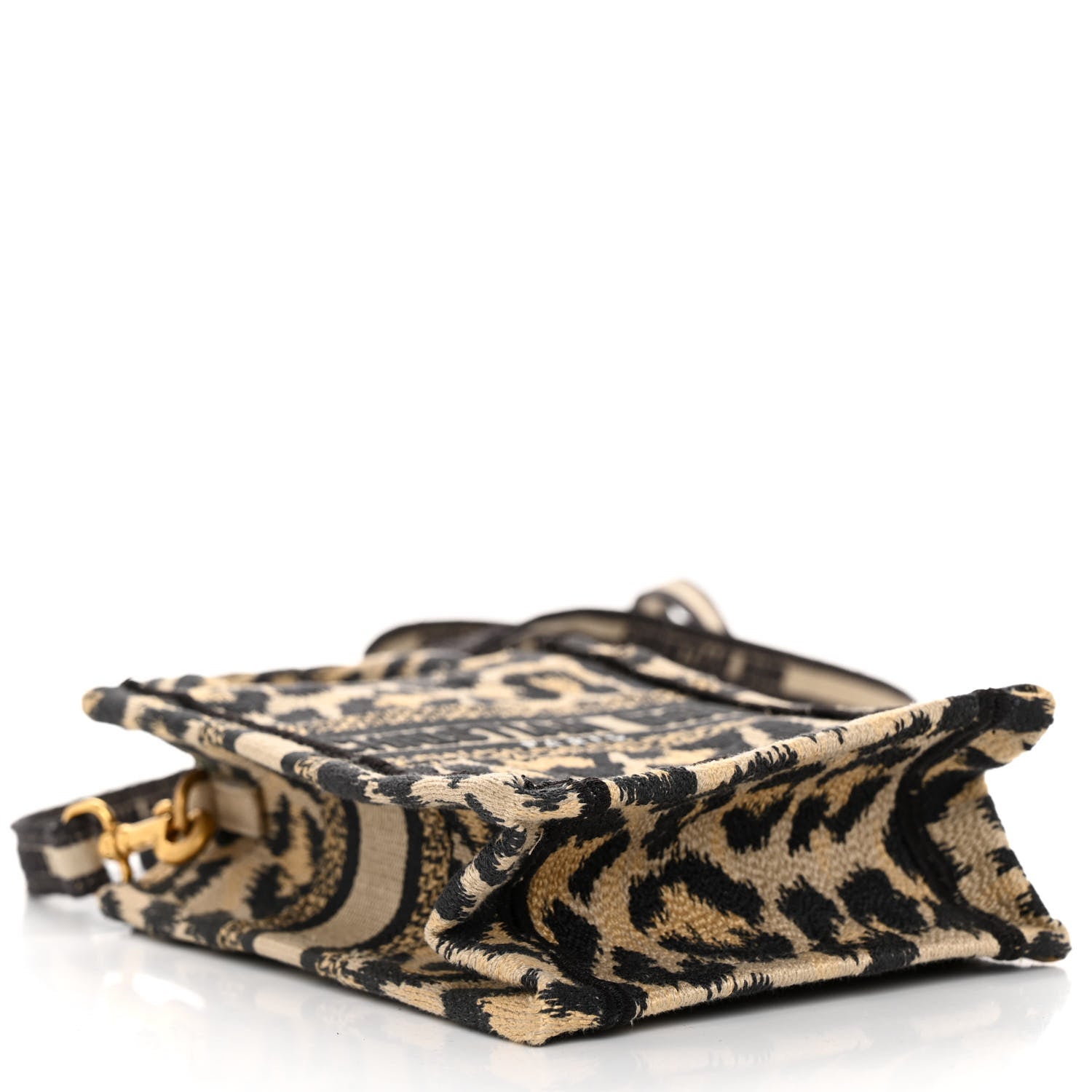 Christian Dior Canvas Mizza Embroidered Mini Book Tote Phone Bag Beige 7 of 9