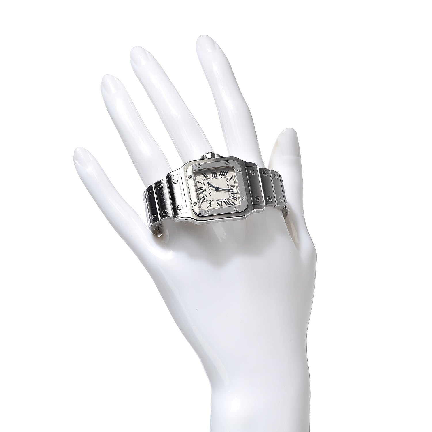 Cartier Stainless Steel 29mm Santos De Galbee Quartz Watch 2 of 7