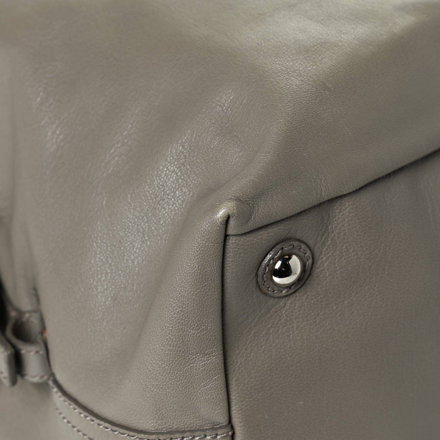 Saint Laurent Calfskin Studded Easy Sac Taupe 11 of 14