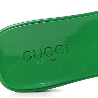 Gucci Rubber Gucci Logo Womens Platform 20/60mm Slide Sandals 40 New Shamarock 7 of 9
