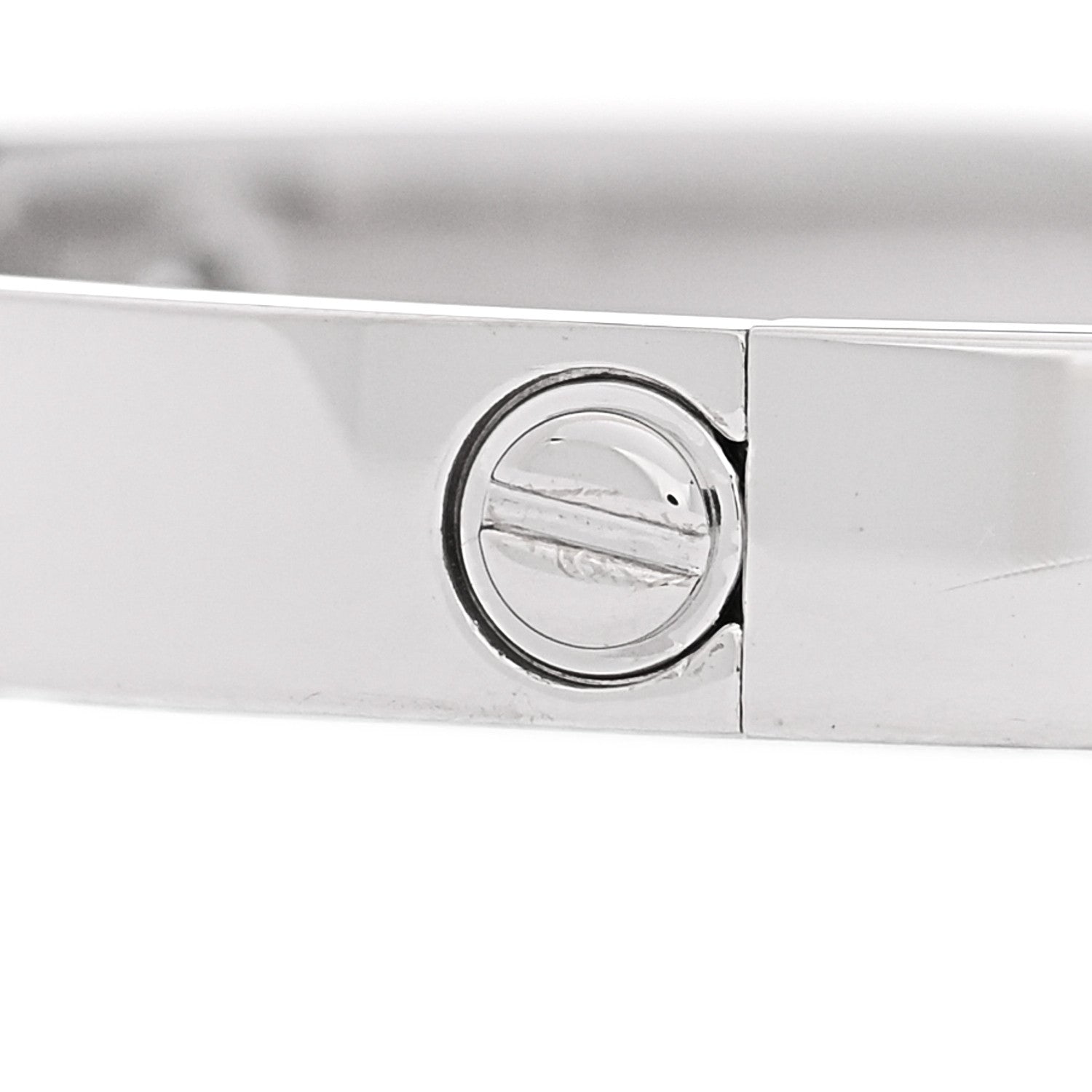 Cartier 18K White Gold 4 Diamond LOVE Bracelet 19 6 of 6