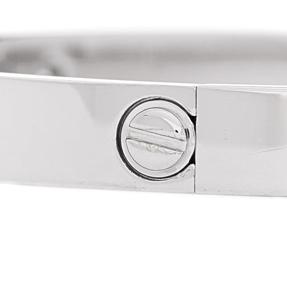 Cartier 18K White Gold 4 Diamond LOVE Bracelet 19 6 of 6