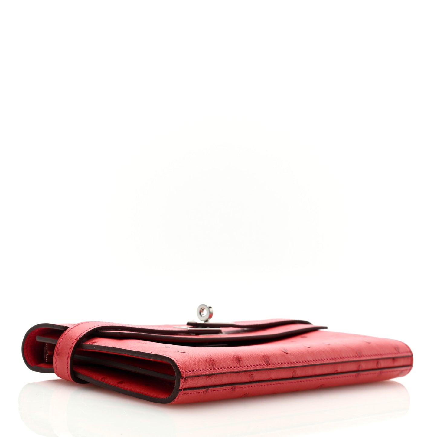 Ostrich Kelly Longue Wallet Rouge Vif