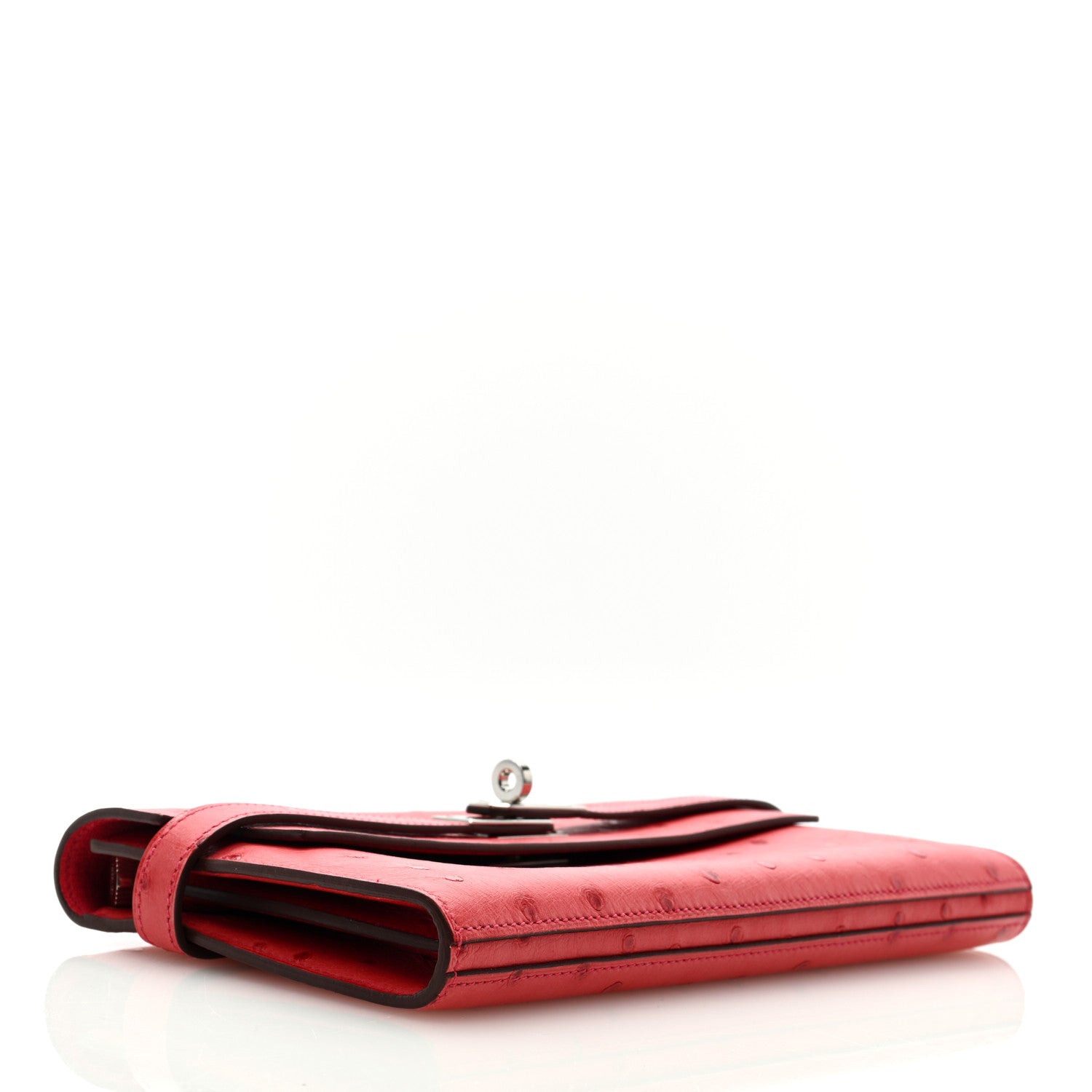 Hermes Ostrich Kelly Longue Wallet Rouge Vif 4 of 6