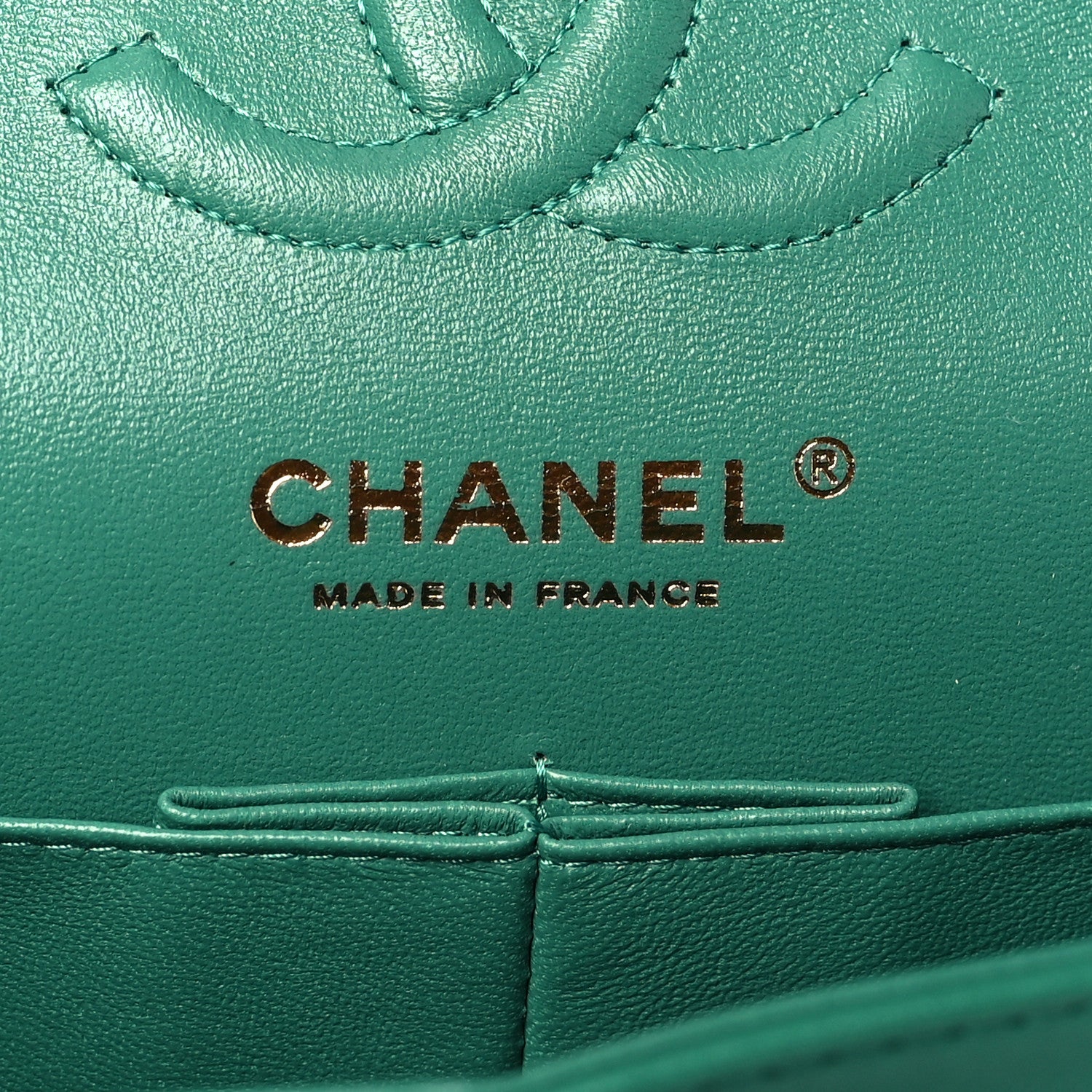 Chanel Lambskin Quilted Small Double Flap Green 6 of 11