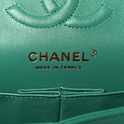 Chanel Lambskin Quilted Small Double Flap Green 6 of 11