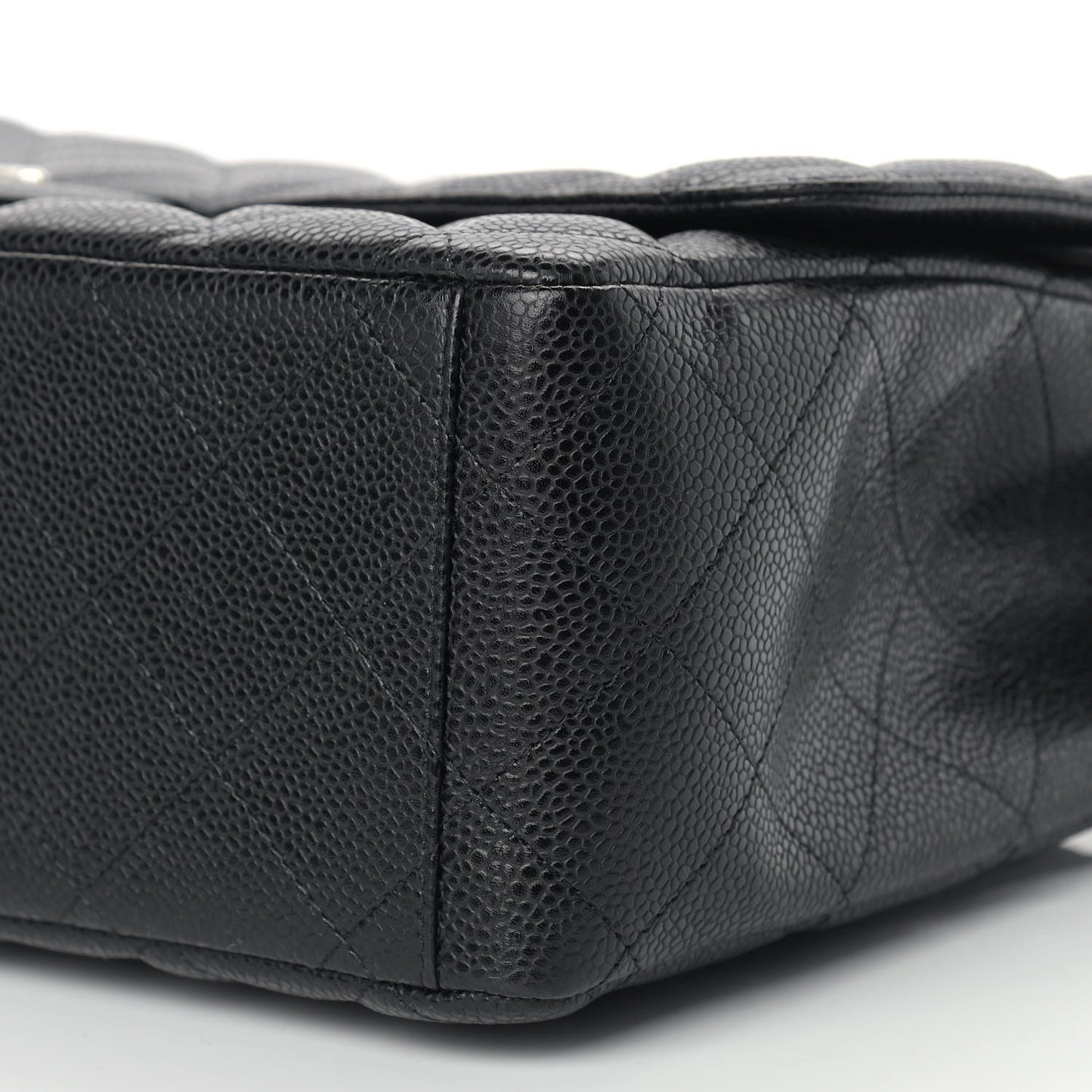 Caviar Quilted Maxi Double Flap Black