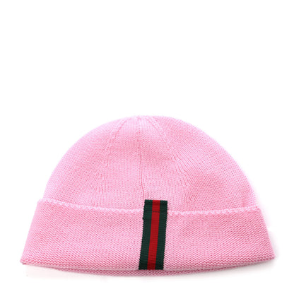 Gucci Wool Web Childrens Beanie Hat L Pink 1 of 3