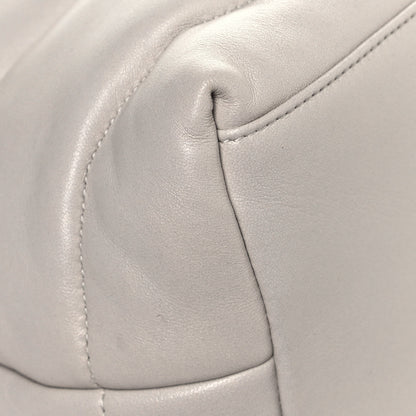 Saint Laurent Lambskin Quilted Medium Loulou Puffer Monogram Chain Satchel Crema Soft 9 of 12