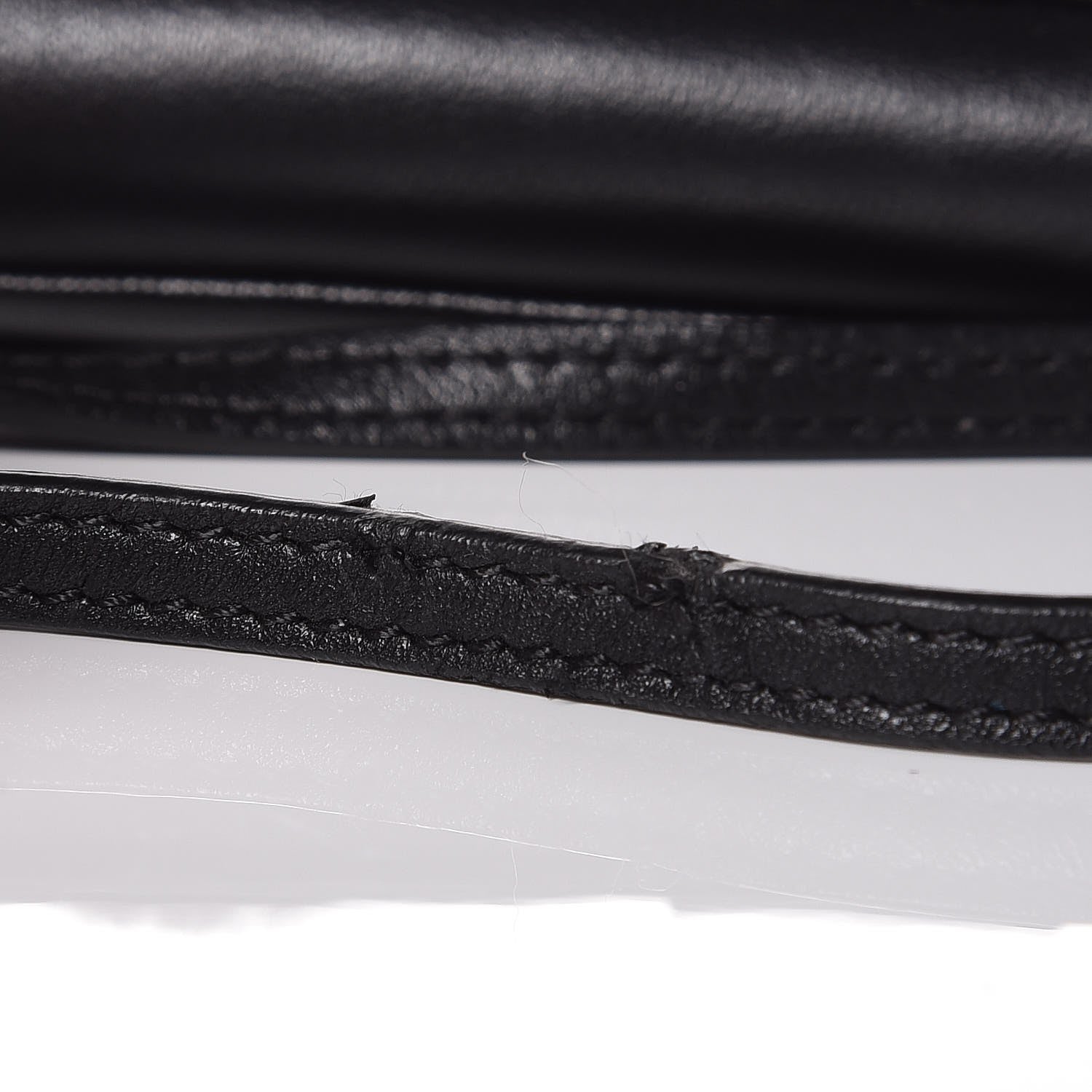Fendi Nappa Rabbit Fox Fur Micro Buggie Baguette Black 9 of 13