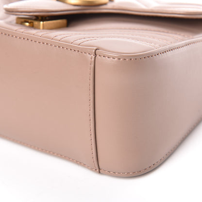 Gucci Calfskin Matelasse Mini GG Marmont Top Handle Shoulder Bag Porcelain Rose 8 of 10