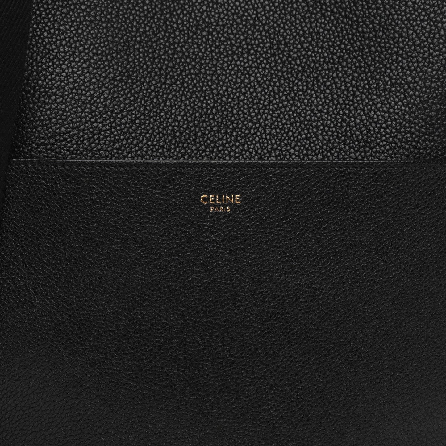 Soft Grained Calfskin Sangle Bucket Bag Black